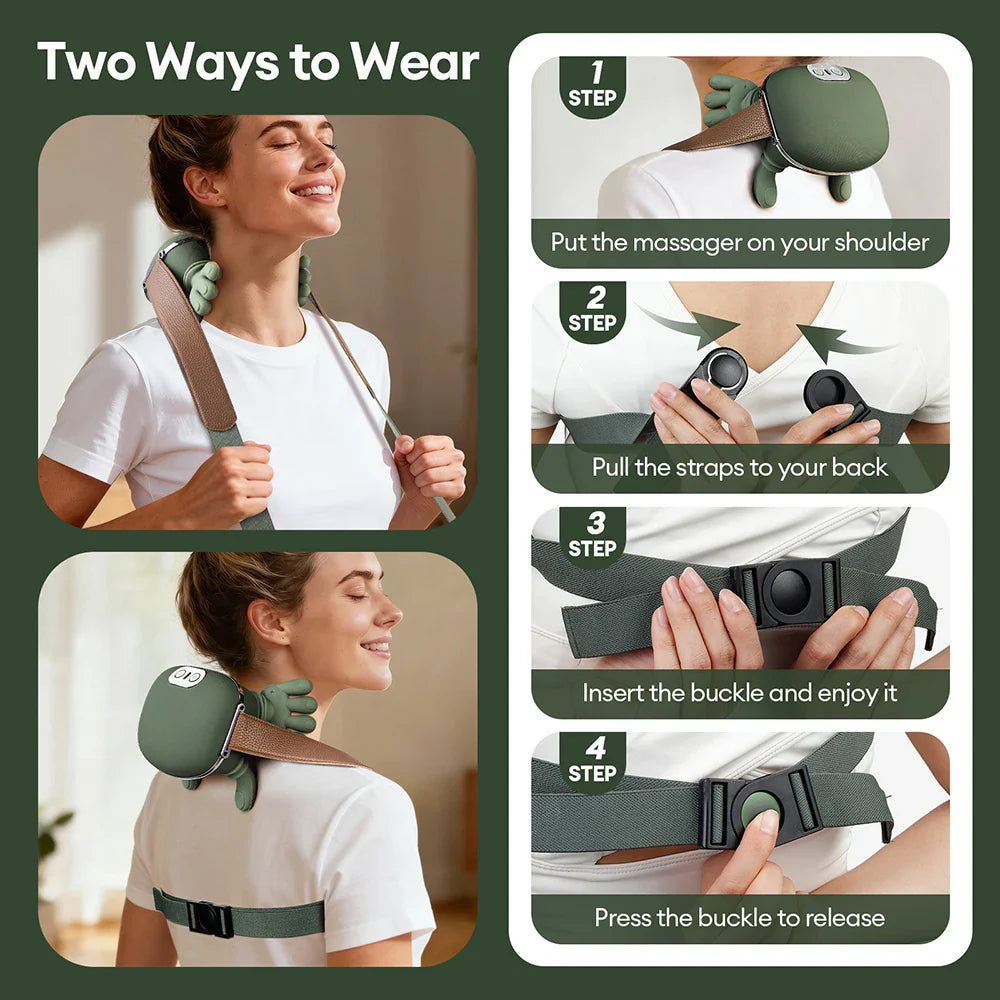 4D Bionic Finger Neck Shoulder Massager Wireless
