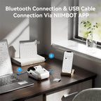 NIIMBOT B1 Portable Thermal Printer With Tapes 2 Inch Adhesive Label