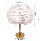 Modern Feather Table Lamp Bedroom Table Lamp