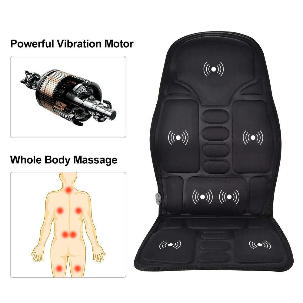 Massager Chair Pad Electric Heating Vibrating Cervical