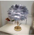 Modern Feather Table Lamp Bedroom Table Lamp
