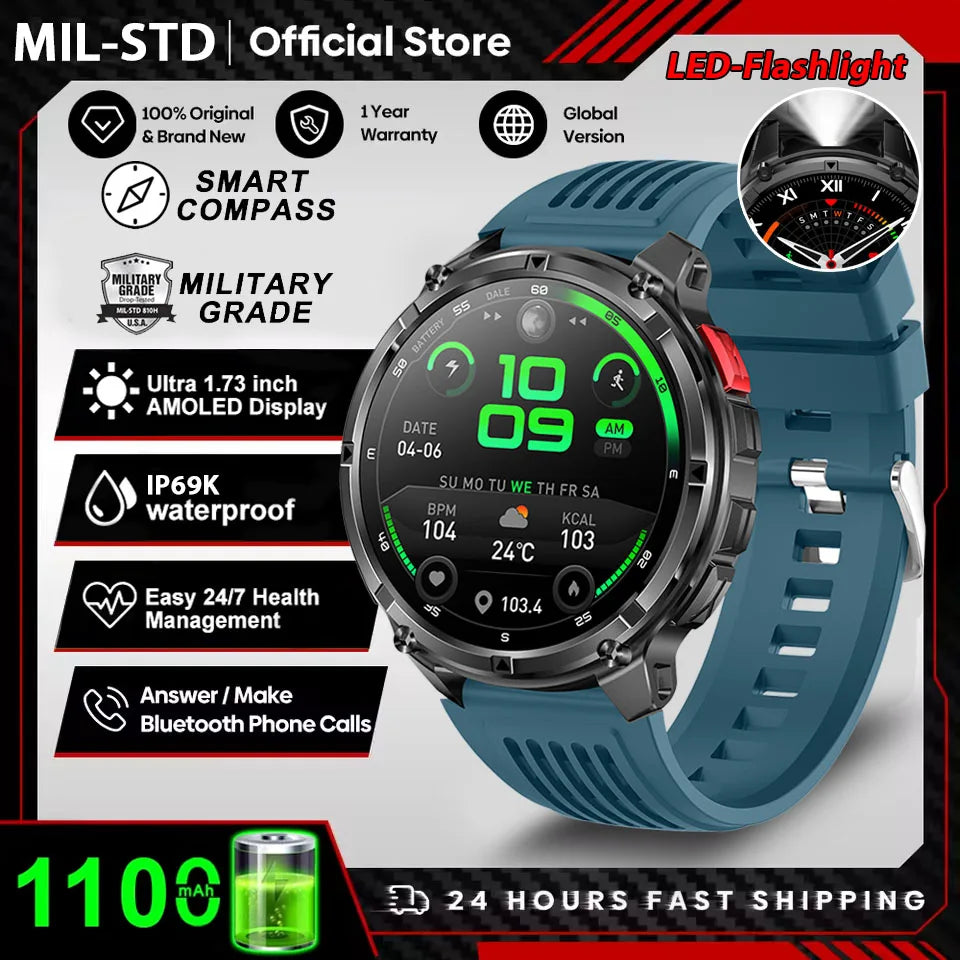T-REX3 1100mAh Battery Smart Watch Men