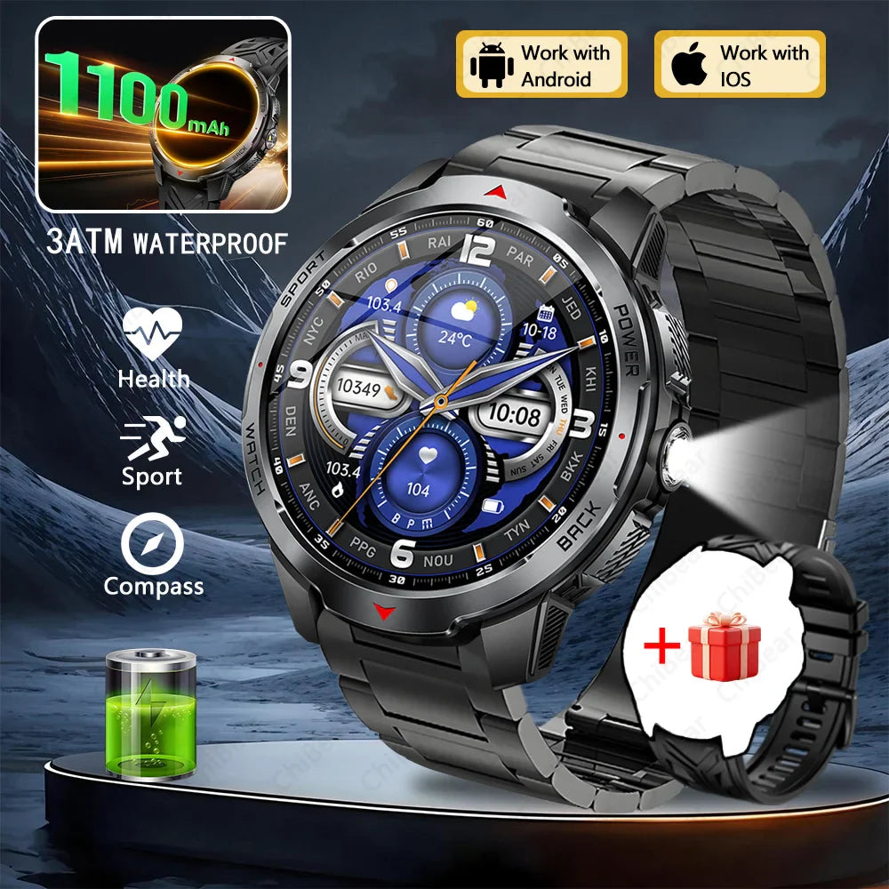 T-Rex3 Ultra 1100mAh Battery Smart Watch Men