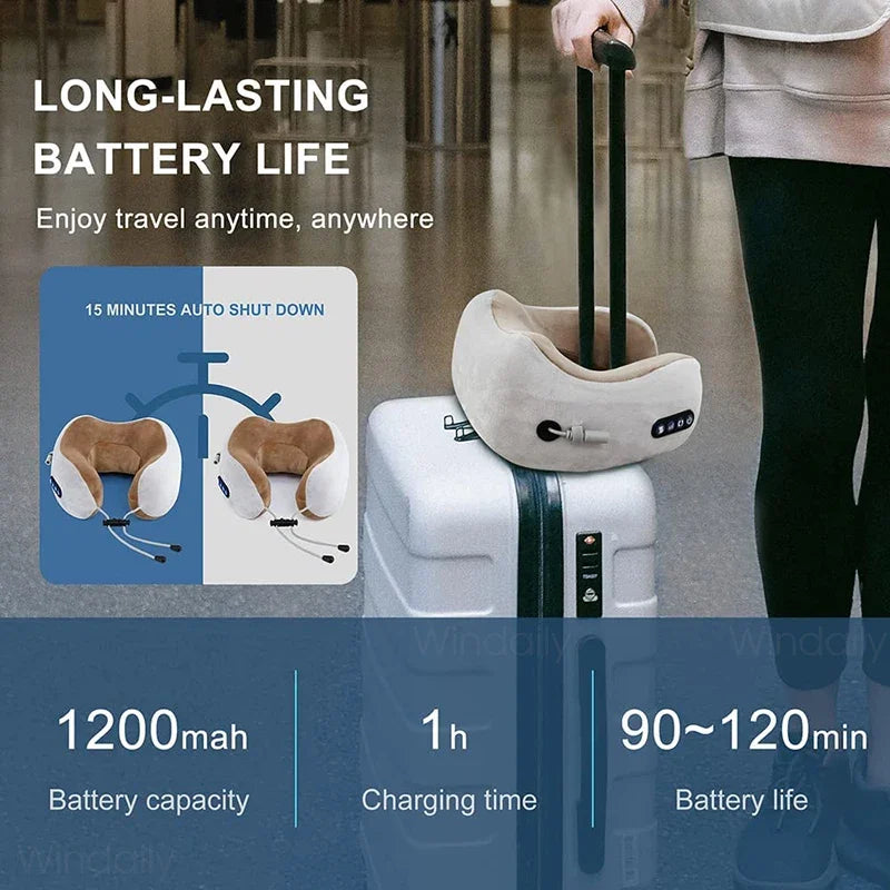 Electric Neck Massager With Heat Vibration