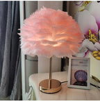 Modern Feather Table Lamp Bedroom Table Lamp