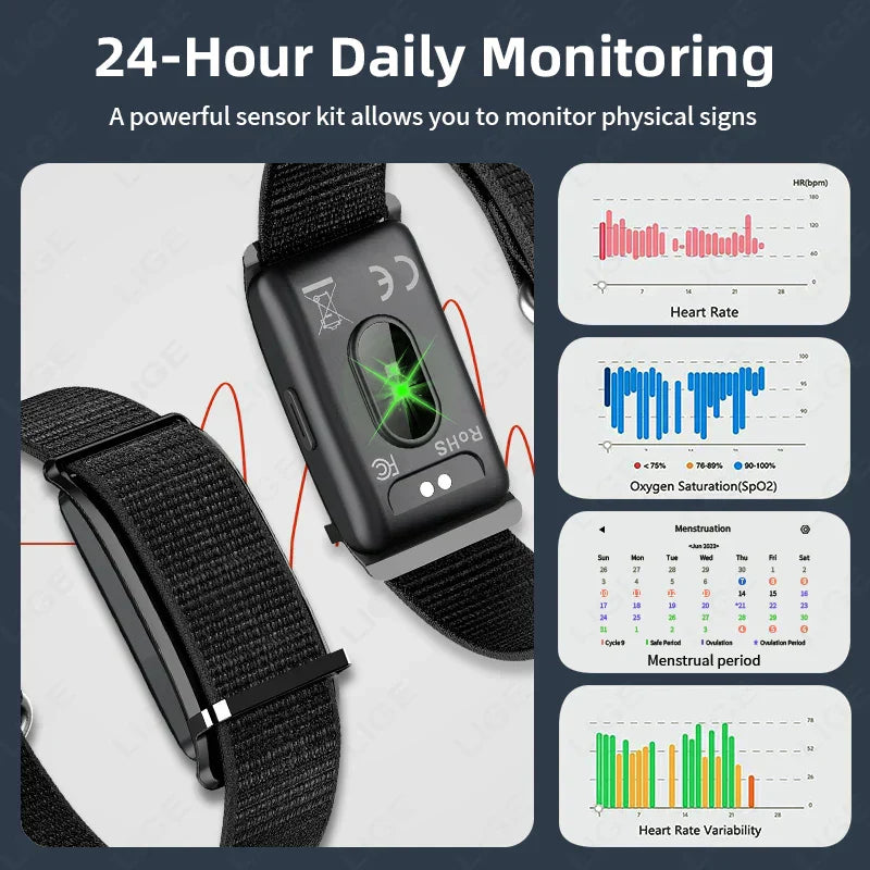 Smart Fitness Bracelet – Heart Rate & Sleep Monitor