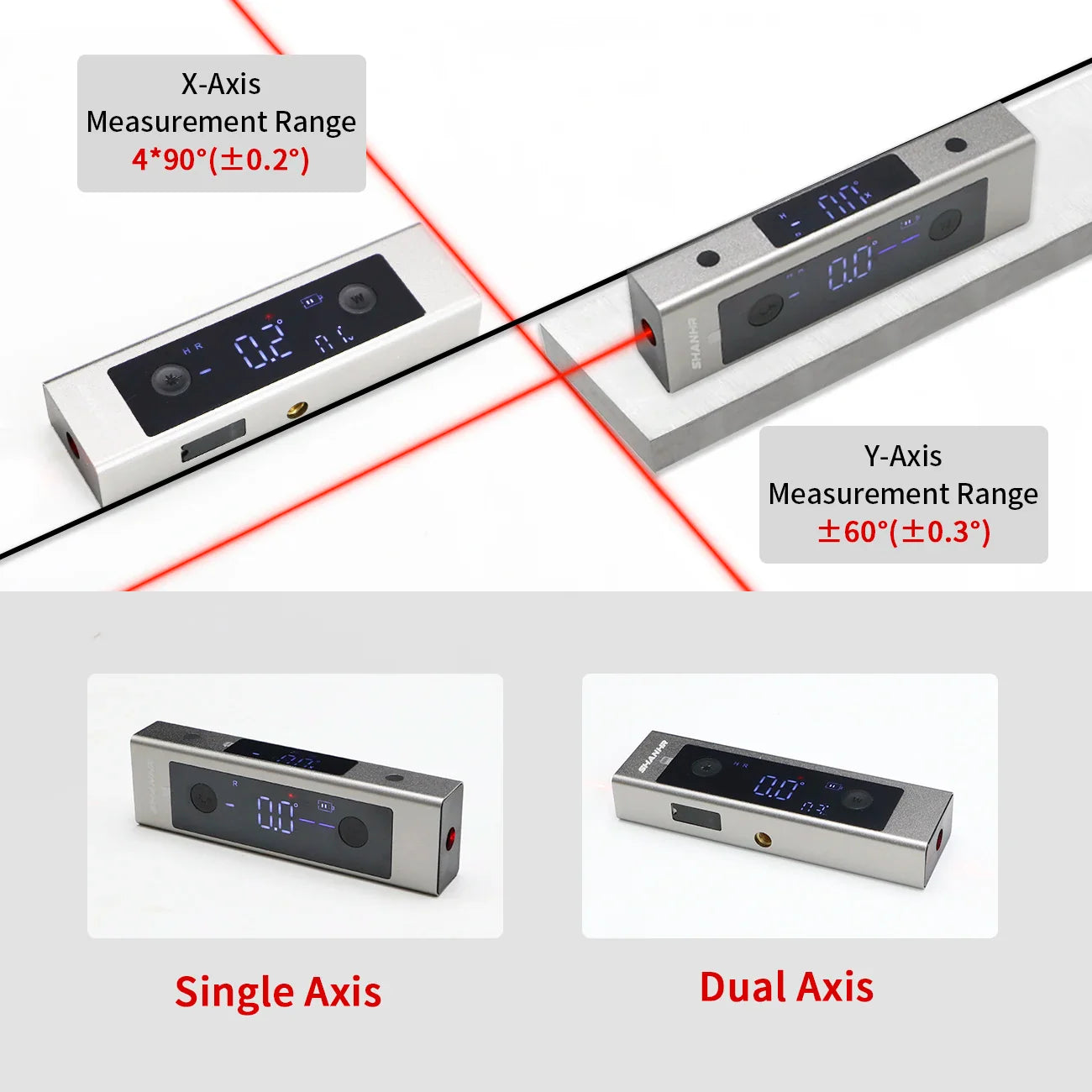 Digital Inclinometer Laser Protractor Type-C