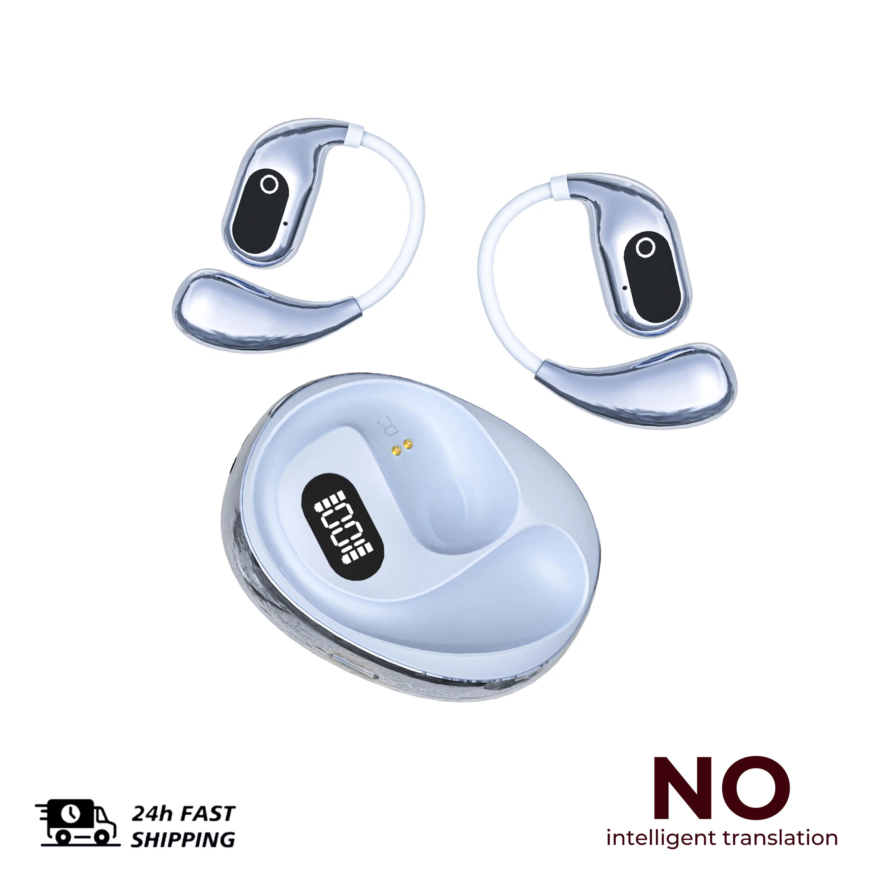 2PCS Translator Headphones 144 Languages Wireless Real Time Translation Bluetooth headset