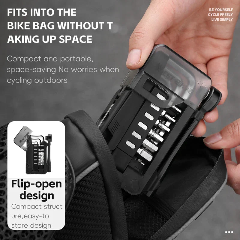 West Biking Bicycle Ratchet Wrench Set Multifunction Bike