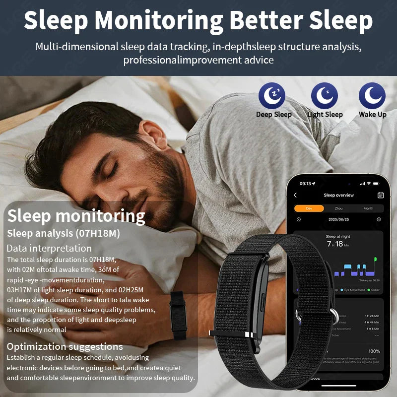 Smart Fitness Bracelet – Heart Rate & Sleep Monitor