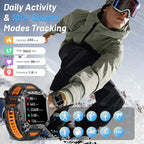 Military Smart Watch 1400mAh Battery Fitness Tracking Waterproof