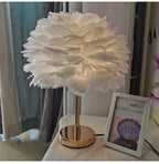 Modern Feather Table Lamp Bedroom Table Lamp