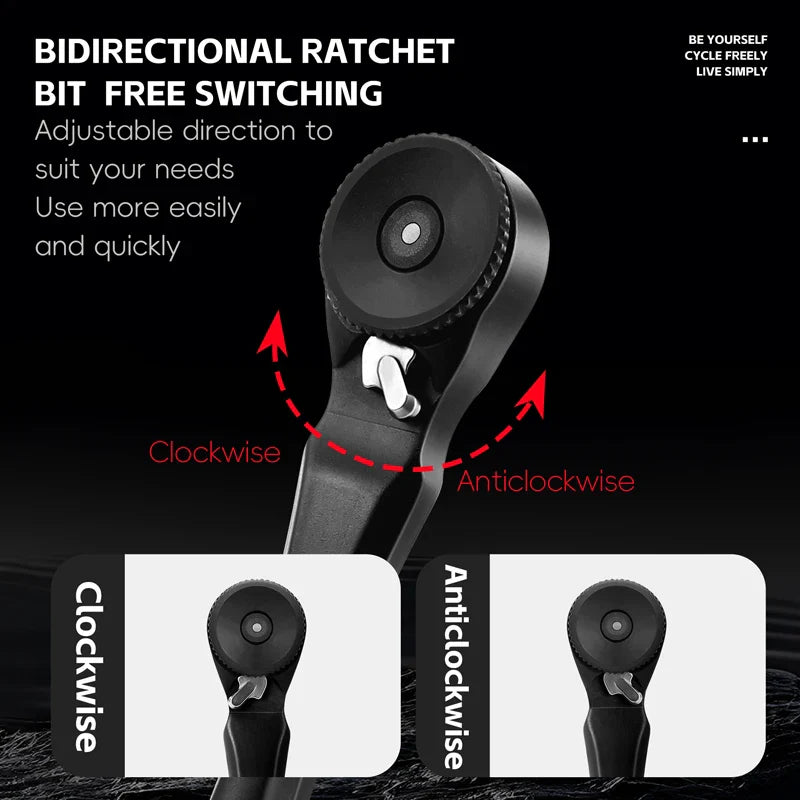 West Biking Bicycle Ratchet Wrench Set Multifunction Bike