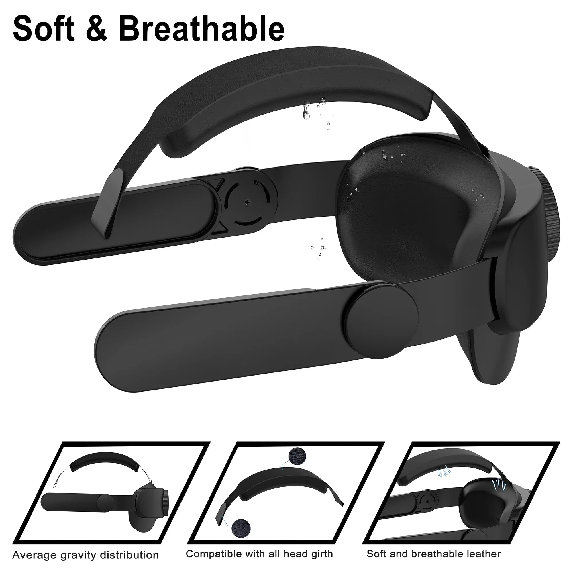 Meta Quest 2/Oculus Quest 2 Elite Strap Adjustable Head Strap