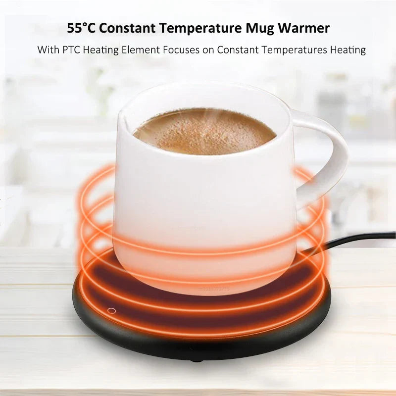 USB Mug Warmer with Temperature Control for Drinks